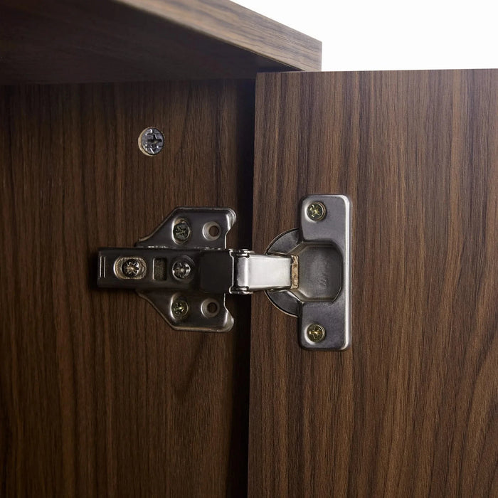 Cat Furniture 2 IN 1 Modern Walnut Cabinet Side Table With Spring-Loaded Door, Cat Litter Box Enclosure with Sisal Cat Scatcher Default -DTYStore