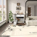 Cat Litter Box Enclosure, Indoor Hidden Cat Litter Box Furniture with 2 Drawers and Door, Cat House End Table for Living room, White and Brown - DTY Store