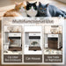Cat Litter Box Enclosure, Indoor Hidden Cat Litter Box Furniture with 2 Drawers and Door, Cat House End Table for Living room, White and Brown Pet Beds & Furniture, Pet Supplies, searchfilter_Pet Supplies| DTY Store