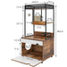 Cat Litter Box Enclosures with Cat Tree Tower, Cat Furniture ,Cat Cabinet Default -DTYStore
