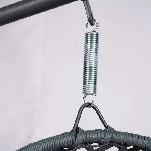 Cat Swing Bed with Stand & Cushion, Cat Egg Chair with Rattan Wicker Appearance, Indoor Hanging Swinging Cat Bed for Cats, Small Dogs, and Small Animals,Brown Default -DTYStore