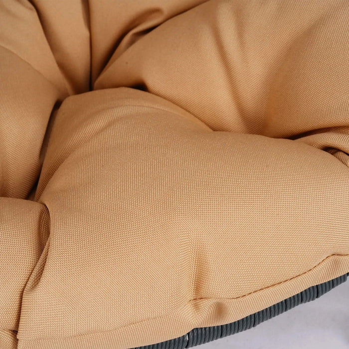 Cat Swing Bed with Stand & Cushion, Cat Egg Chair with Rattan Wicker Appearance, Indoor Hanging Swinging Cat Bed for Cats, Small Dogs, and Small Animals,Yellow Default -DTYStore