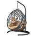Cat Swing Bed with Stand & Cushion, Cat Egg Chair with Rattan Wicker Appearance, Indoor Hanging Swinging Cat Bed for Cats, Small Dogs, and Small Animals,Yellow Default -DTYStore