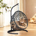 Cat Swing Bed with Stand & Cushion, Cat Egg Chair with Rattan Wicker Appearance, Indoor Hanging Swinging Cat Bed for Cats, Small Dogs, and Small Animals,Yellow Default -DTYStore