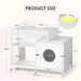 Cat litter box enclosure for bathroom, Hidden Litter Pet Washroom with Divider, Indoor Cat House for Large Cats, White Default -DTYStore