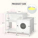 Cat litter box enclosure for bathroom, Hidden Litter Pet Washroom with Divider, Indoor Cat House for Large Cats, White - DTY Store
