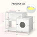 Cat litter box enclosure for bathroom, Hidden Litter Pet Washroom with Divider, Indoor Cat House for Large Cats, White - DTY Store