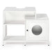 Cat litter box enclosure for bathroom, Hidden Litter Pet Washroom with Divider, Indoor Cat House for Large Cats, White Default -DTYStore