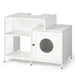 Cat litter box enclosure for bathroom, Hidden Litter Pet Washroom with Divider, Indoor Cat House for Large Cats, White - DTY Store