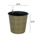 Catleza 13.4" Self-watering Wicker Decor Planter for Indoor and Outdoor - Round - Natural -DTYStore