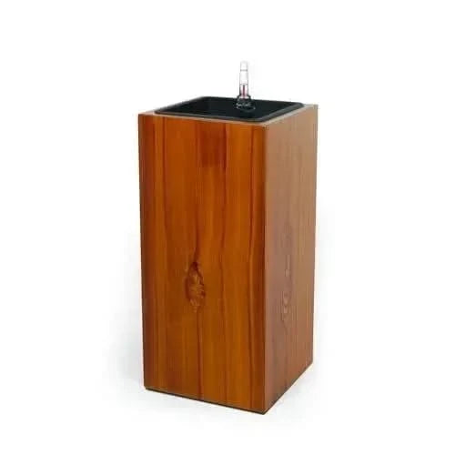 Catleza Composite Self-watering Square Planter Box - High 13 inches White -DTYStore