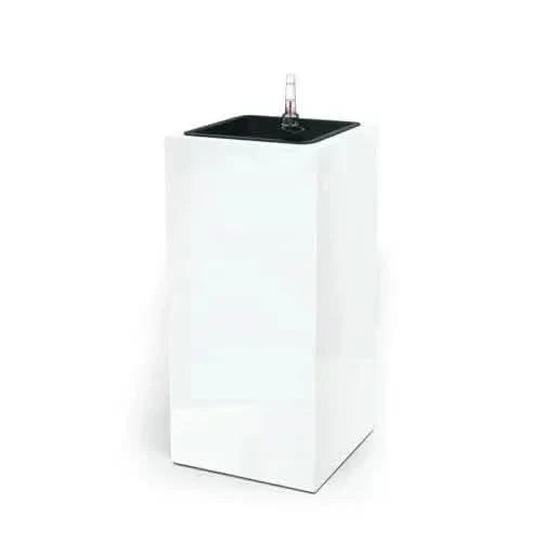 Catleza Composite Self-watering Square Planter Box - High 13 inches White -DTYStore
