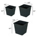 Catleza Nursery Plant Pot - Garden Plastic Pots with Drainage (5-Pack) Square -DTYStore