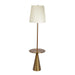 Celestial Modern Floor Lamp with Brass Accent Table with Large White Shade Default -DTYStore