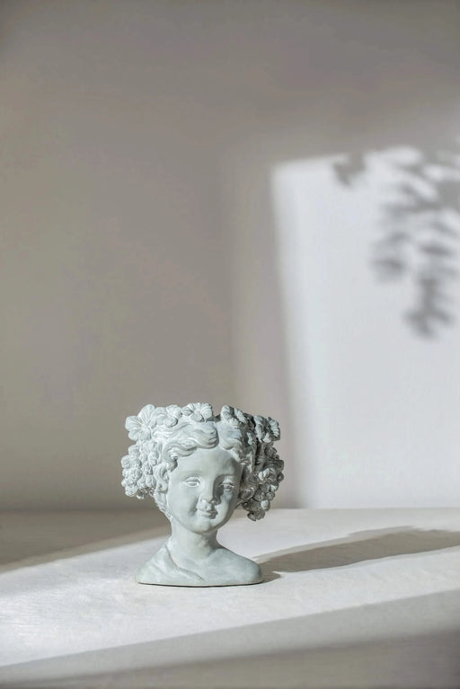 Cement Bust Wall Planter - Indoor Outdoor Home Garden Decor, 8' x 4' x 9' Default -DTYStore