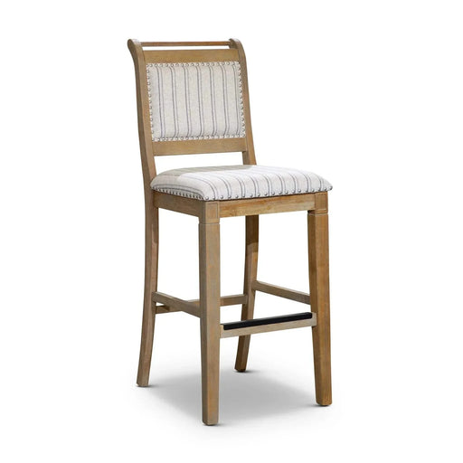Centennial 30" Bar and 24" Counter Stool 30" Bar Height Rustic Gray Stripe Fabric -DTYStore