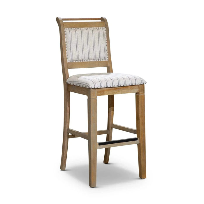 Centennial 30" Bar and 24" Counter Stool 30" Bar Height Rustic Gray Stripe Fabric -DTYStore