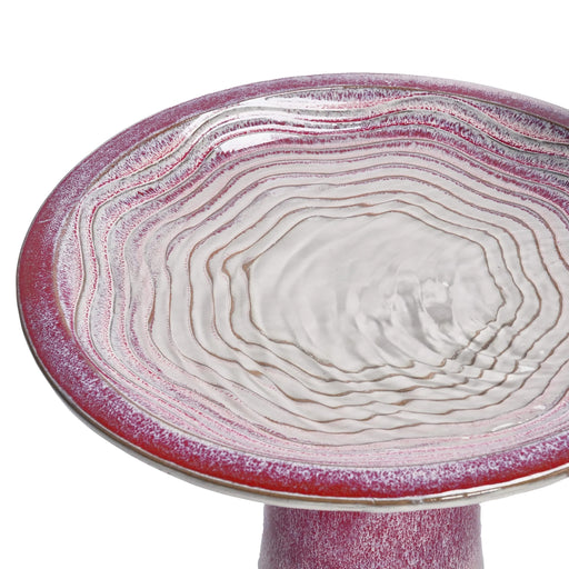 Ceramic Birdbath for Patio, Garden - Rose Ombre Default -DTYStore