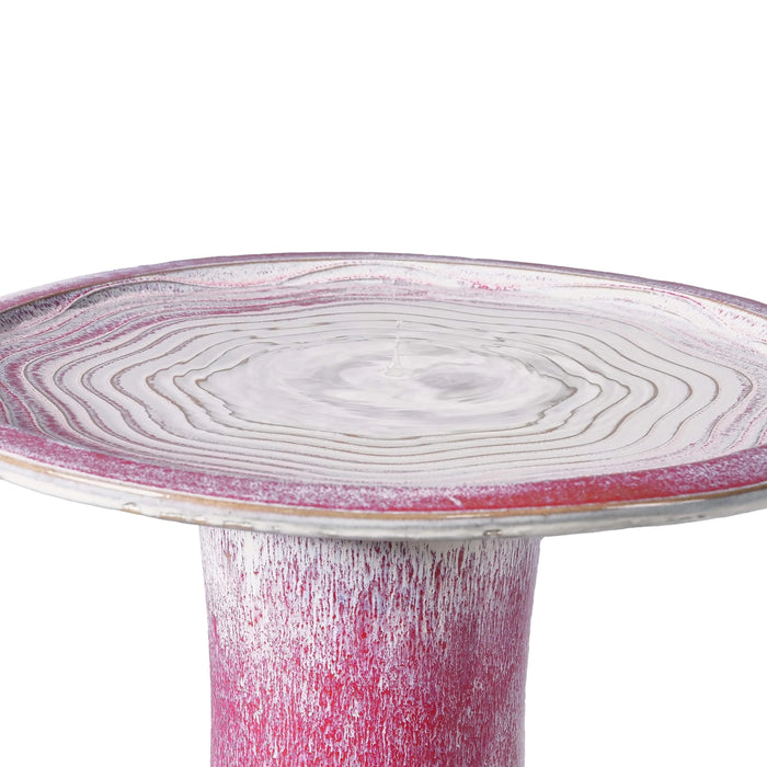 Ceramic Birdbath for Patio, Garden - Rose Ombre Default -DTYStore