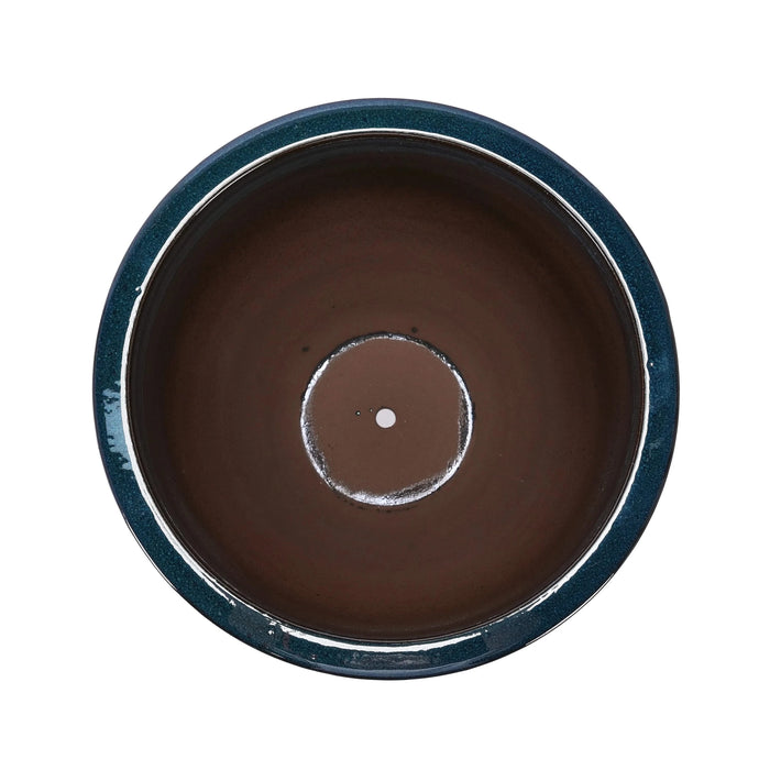 Ceramic Flowerpot, Modern Planter for Patio, Garden, Windowsill - Army Green Default -DTYStore