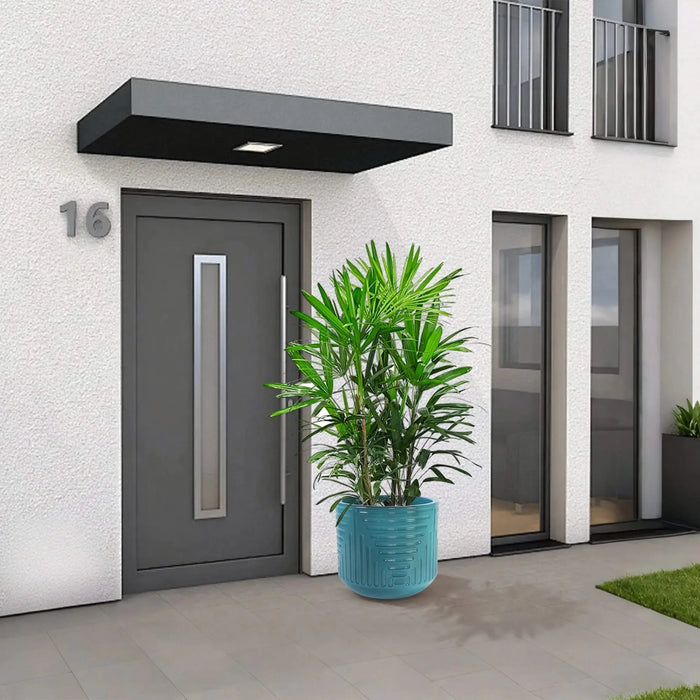 Ceramic Flowerpot, Modern Planter for Patio, Garden, Windowsill - Cyan Default -DTYStore