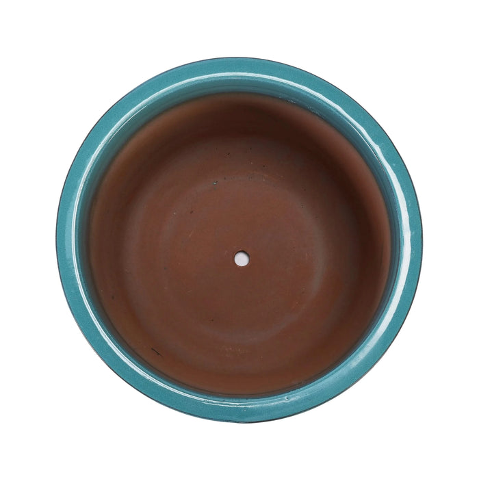 Ceramic Flowerpot, Modern Planter for Patio, Garden, Windowsill - Cyan Default -DTYStore