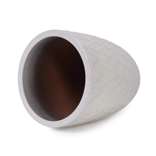 Ceramic Flowerpot, Modern Planter for Patio, Garden, Windowsill - White Default -DTYStore