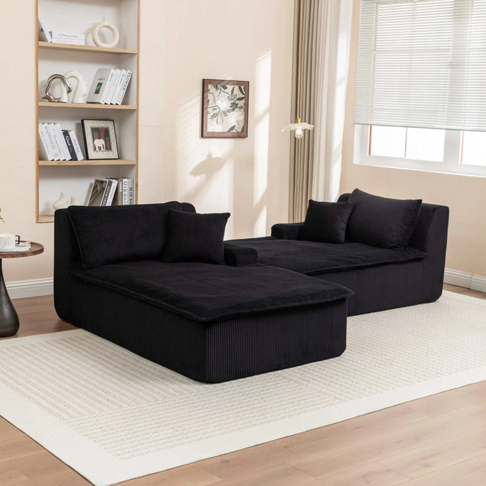 Chaise Lounge Chair Upholstered Sofa Bed No Assembly Required,Oversized Sleeper Chair in Box for Living Room, Movie Room, Bedroom (Love Seat) Default -DTYStore