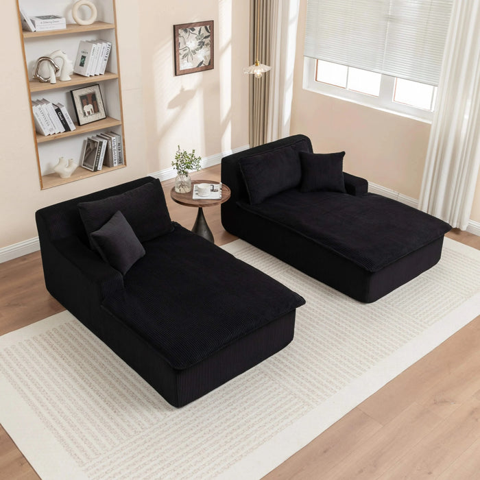 Chaise Lounge Chair Upholstered Sofa Bed No Assembly Required,Oversized Sleeper Chair in Box for Living Room, Movie Room, Bedroom (Love Seat) Default -DTYStore