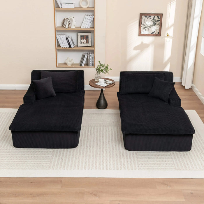 Chaise Lounge Chair Upholstered Sofa Bed No Assembly Required,Oversized Sleeper Chair in Box for Living Room, Movie Room, Bedroom (Love Seat) Default -DTYStore