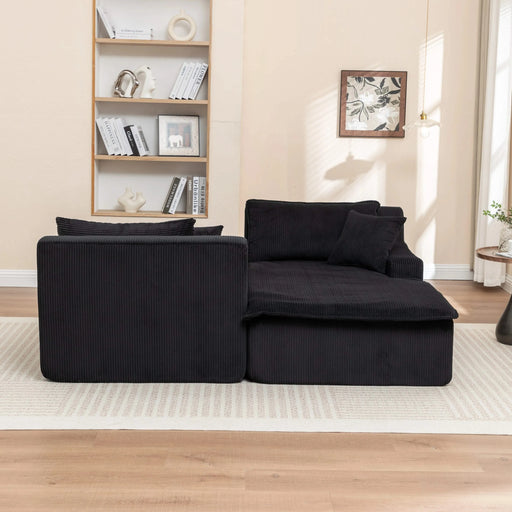 Chaise Lounge Chair Upholstered Sofa Bed No Assembly Required,Oversized Sleeper Chair in Box for Living Room, Movie Room, Bedroom (Love Seat) Default -DTYStore