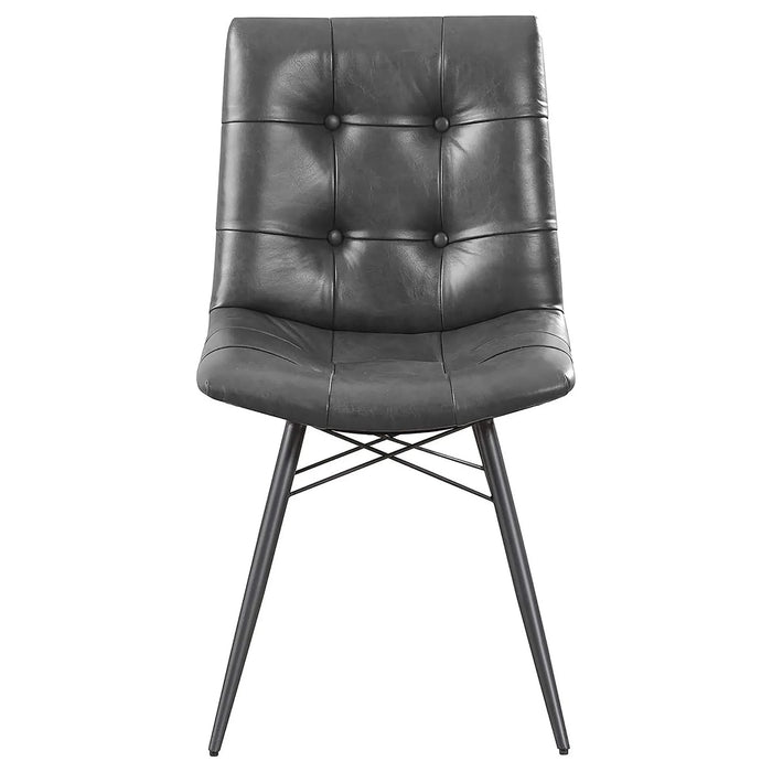 Charcoal and Gunmetal Tufted Back Dining Chairs (Set of 4) Default -DTYStore