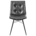 Charcoal and Gunmetal Tufted Back Dining Chairs (Set of 4) Default -DTYStore