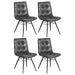 Charcoal and Gunmetal Tufted Back Dining Chairs (Set of 4) Default -DTYStore