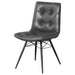 Charcoal and Gunmetal Tufted Back Dining Chairs (Set of 4) Default -DTYStore