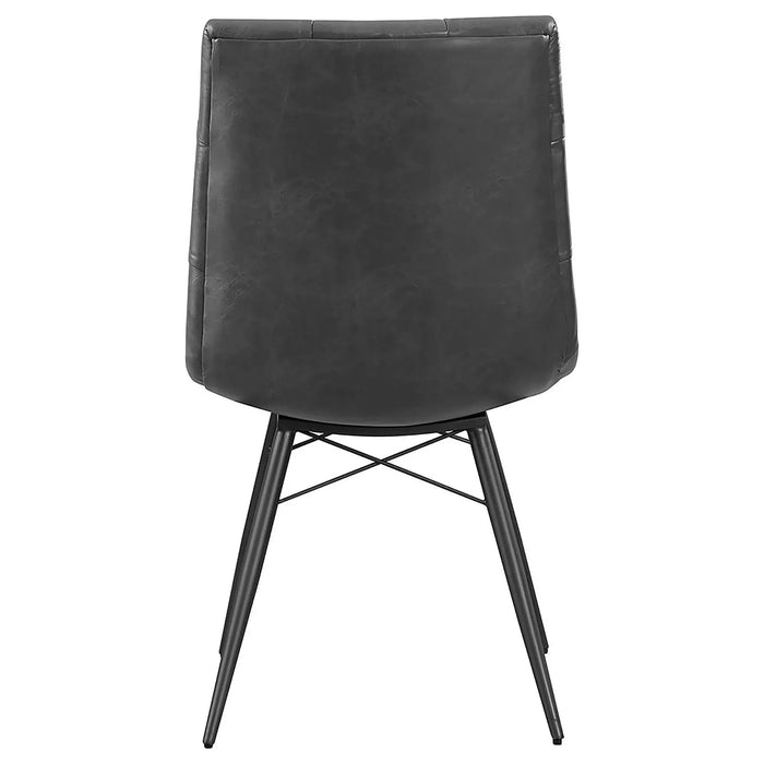 Charcoal and Gunmetal Tufted Back Dining Chairs (Set of 4) Default -DTYStore