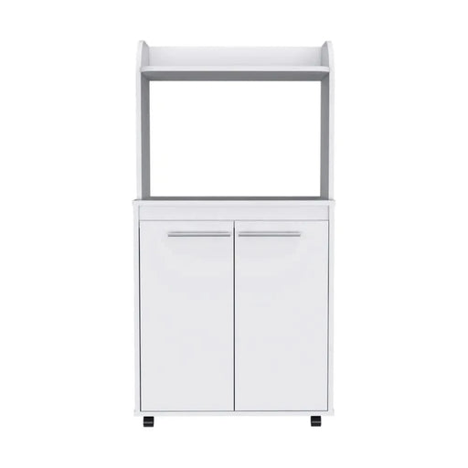 Charlotte 1-Shelf 2-Door Kitchen Pantry White Default -DTYStore