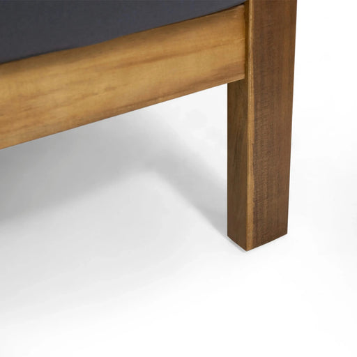 Charlotte Outdoor Acacia Wood and Rope 4 Seater Chat Set with Cushions Default -DTYStore