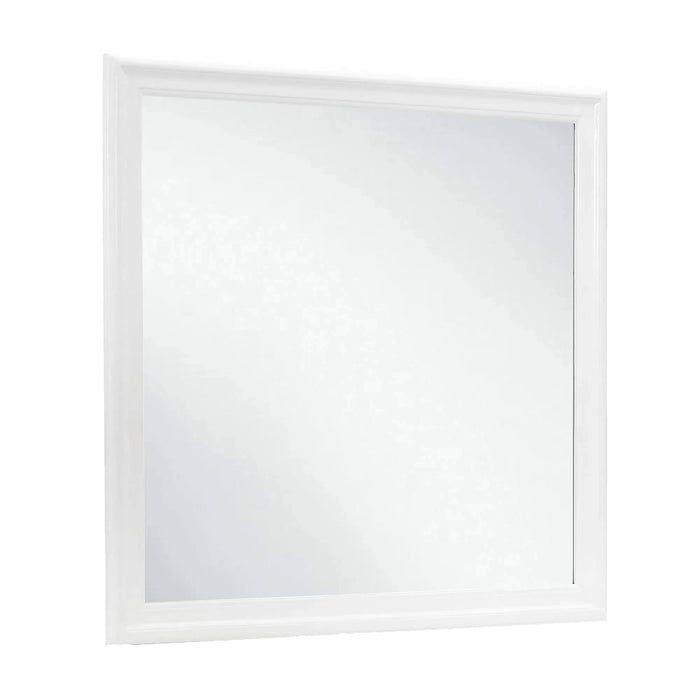 Charlston Modern Sleigh Style Full Bedroom Set with LED Lighting in White Finish, Solid Wood and MDF Default -DTYStore