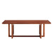 Chinese style log wind Imitation rattan Walnut color tea table rectangular solid wood coffee low table small family living room tea table .W115191497 Default -DTYStore