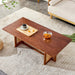 Chinese style log wind Imitation rattan Walnut color tea table rectangular solid wood coffee low table small family living room tea table .W115191497 Default -DTYStore
