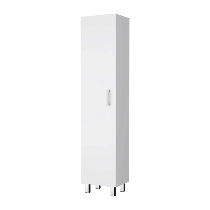 Clarno Tall Storage Cabinet, Single Door with Broom Hangers Default -DTYStore