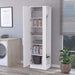 Clarno Tall Storage Cabinet, Single Door with Broom Hangers Default -DTYStore