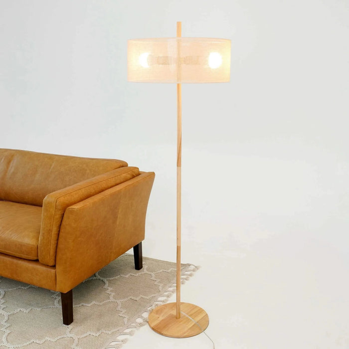 Classic Modern Floor Lamp, Upward Lighting Design for Living Room Ambience, Bedroom & Office Space Lirian Floor Lamp - Oak and Natural 110-120V Default -DTYStore