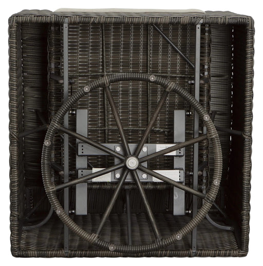 Classic Swivel Chair Outdoor - Half-Round Resin Wicker, 360° Swivel, Cushioned Default -DTYStore