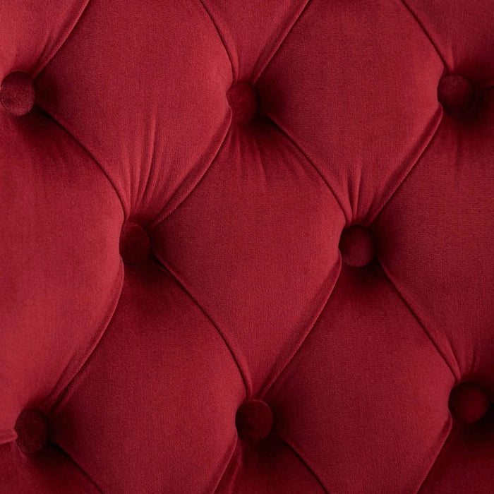 Classic Velvet Dining Chairs, High-end Tufted Solid Wood Contemporary Velvet Upholstered Dining Chair with Wood Legs Nailhead, SET OF 2,Burgundy, Wine Red,SW2001WR Default -DTYStore