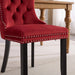 Classic Velvet Dining Chairs, High-end Tufted Solid Wood Contemporary Velvet Upholstered Dining Chair with Wood Legs Nailhead, SET OF 2,Burgundy, Wine Red,SW2001WR Default -DTYStore