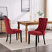 Classic Velvet Dining Chairs, High-end Tufted Solid Wood Contemporary Velvet Upholstered Dining Chair with Wood Legs Nailhead, SET OF 2,Burgundy, Wine Red,SW2001WR Default -DTYStore