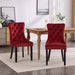Classic Velvet Dining Chairs, High-end Tufted Solid Wood Contemporary Velvet Upholstered Dining Chair with Wood Legs Nailhead, SET OF 2,Burgundy, Wine Red,SW2001WR Default -DTYStore
