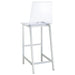 Clear and Chrome Bar Stools (Set of 2) Default -DTYStore